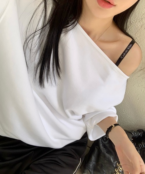 新品未使用 ETRE TOKYO ワンショルダーカットトップス 大人気 フリー セール】ワンショルダーカットトップス（Tシャツ/カットソー