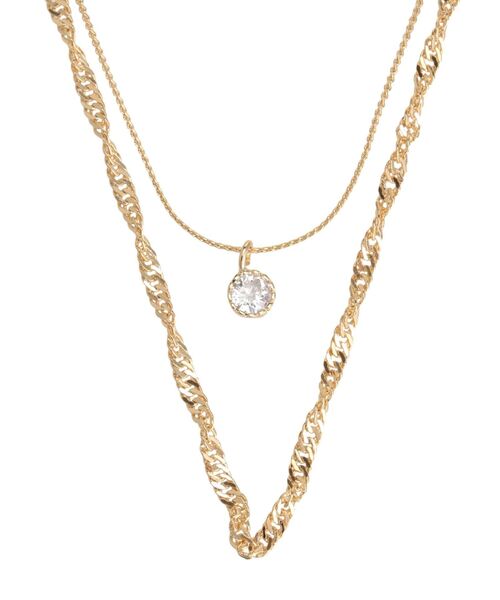 RESEXXY（リゼクシー）の「ストーンポイント2連ネックレス（ネックレス・レディース・シルバー/ゴールド・FREE）」の5枚目の写真