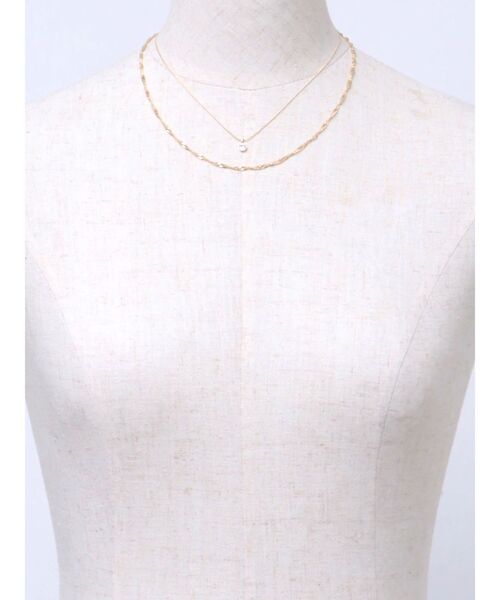 RESEXXY（リゼクシー）の「ストーンポイント2連ネックレス（ネックレス・レディース・シルバー/ゴールド・FREE）」の8枚目の写真
