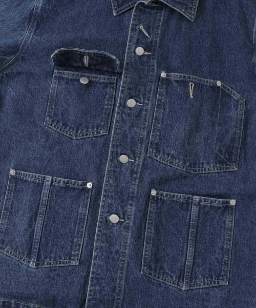 SENSE OF PLACE by URBAN RESEARCH（センスオブプレイスバイアーバンリサーチ）の「デニムカバーオールジャケット（デニムジャケット・メンズ・インディゴブルー・MEDIUM/LARGE）」の5枚目の写真
