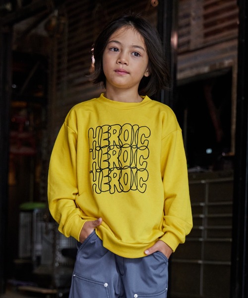 PAIRMANON STREET(ペアマノンストリート)の「【PAIRMANON STREET】裏毛 スウェット プリント トレーナー(スウェット・キッズ・グレー系その他/ブラック系その他2/ブラック/グリーン/ホワイト/イエロー/ブラウン系その他2/ブラック系その他/ブルー/グレー・120/150/90/140/130/110/100/160)」の10枚目の写真