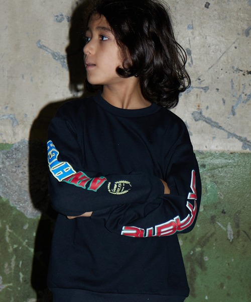 PAIRMANON STREET(ペアマノンストリート)の「【PAIRMANON STREET】裏毛 スウェット プリント トレーナー(スウェット・キッズ・グレー系その他/ブラック系その他2/ブラック/グリーン/ホワイト/イエロー/ブラウン系その他2/ブラック系その他/ブルー/グレー・120/150/90/140/130/110/100/160)」の18枚目の写真