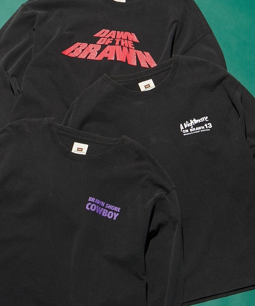ADAM ET ROPE'（アダムエロペ）の「《別注》【BRAWN/ブラウン】DAWN OF THE BRAWN Long Sleeve Tee（Tシャツ/カットソー・メンズ・ブラック・L/M）」の3枚目の写真