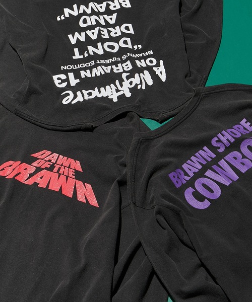 ADAM ET ROPE'（アダムエロペ）の「《別注》【BRAWN/ブラウン】DAWN OF THE BRAWN Long Sleeve Tee（Tシャツ/カットソー・メンズ・ブラック・L/M）」の4枚目の写真