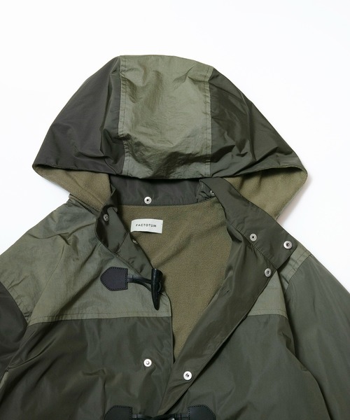 FACTOTUM(ファクトタム)の「【FACTOTUM】 Nylon Duffel Coat(ダッフルコート・メンズ・カーキ/ブラック・48/46)」の6枚目の写真