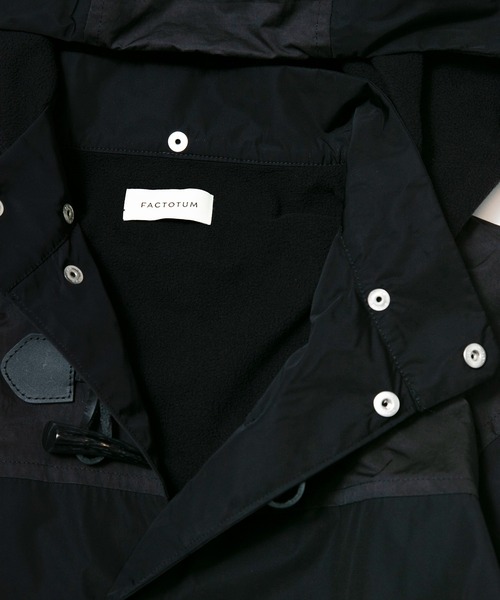 FACTOTUM(ファクトタム)の「【FACTOTUM】 Nylon Duffel Coat(ダッフルコート・メンズ・カーキ/ブラック・48/46)」の10枚目の写真