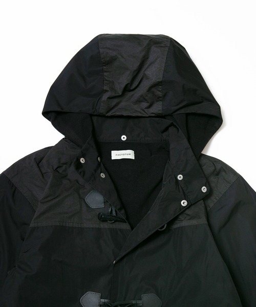 FACTOTUM(ファクトタム)の「【FACTOTUM】 Nylon Duffel Coat(ダッフルコート・メンズ・カーキ/ブラック・48/46)」の4枚目の写真