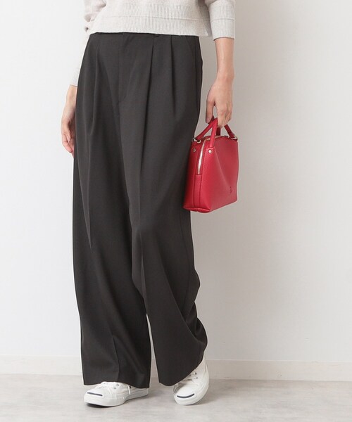 Dessin（デッサン）の「【洗える】タックワイドパンツ（その他パンツ・レディース・ブラック/ネイビー・01/03/02）」の2枚目の写真