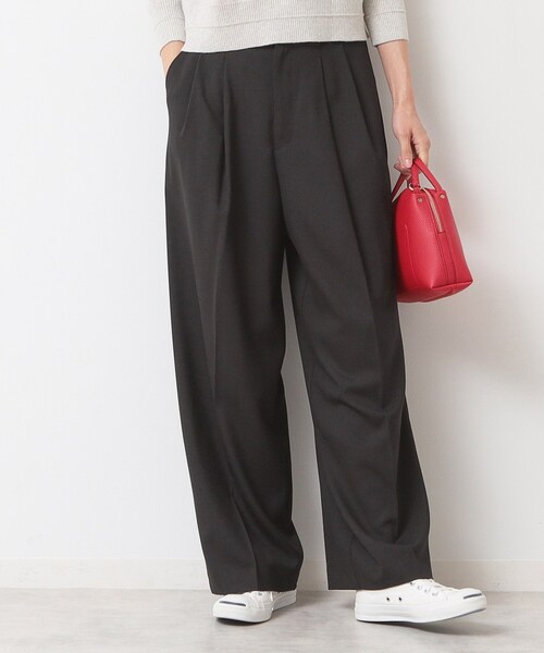 Dessin（デッサン）の「【洗える】タックワイドパンツ（その他パンツ・レディース・ブラック/ネイビー・01/03/02）」の6枚目の写真