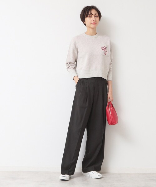 Dessin（デッサン）の「【洗える】タックワイドパンツ（その他パンツ・レディース・ブラック/ネイビー・01/03/02）」の7枚目の写真