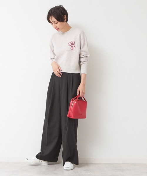 Dessin（デッサン）の「【洗える】タックワイドパンツ（その他パンツ・レディース・ブラック/ネイビー・01/03/02）」の8枚目の写真