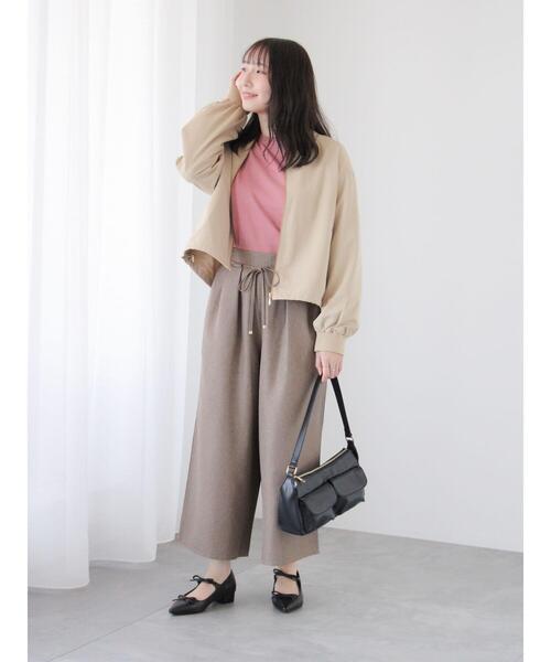 Te chichi TERRASSE（テチチテラス）の「杢調クロップド丈ワイドパンツ（その他パンツ・レディース・チャコールグレー/モカ・F）」の10枚目の写真