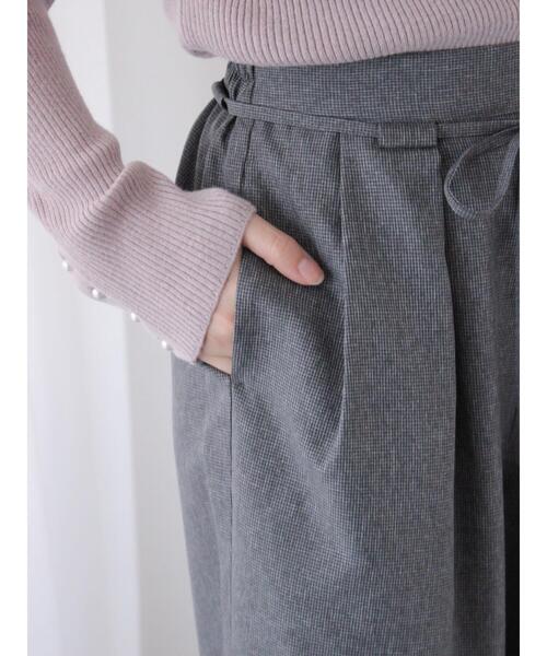 Te chichi TERRASSE（テチチテラス）の「杢調クロップド丈ワイドパンツ（その他パンツ・レディース・チャコールグレー/モカ・F）」の14枚目の写真