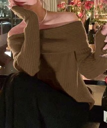 REMUR（レミュール）の「オフショルニットトップス（ニット/セーター）」