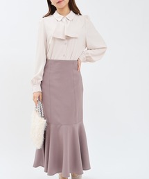 ASTORIA ODIER | 【美人百花掲載】とろみ素材 フリルボウタイブラウス(シャツ/ブラウス)