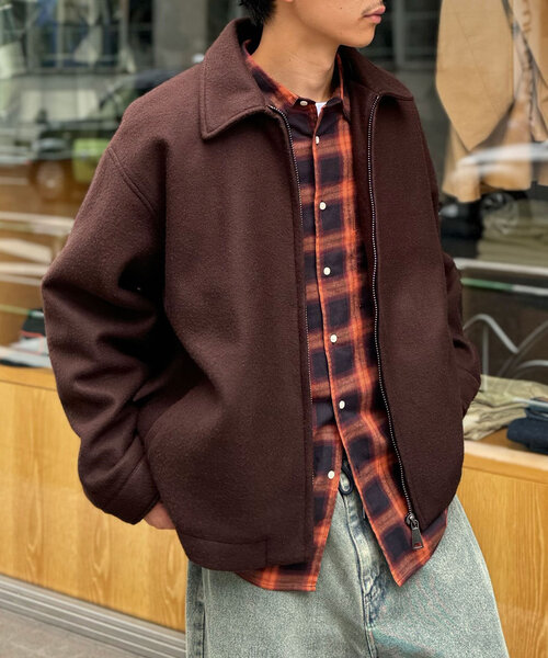 CIAOPANIC（チャオパニック）の「フェイクメルトンスウィングトップ（ブルゾン・レディース・ブラック/グリーン/ブラウン・MEDIUM/LARGE）」の3枚目の写真