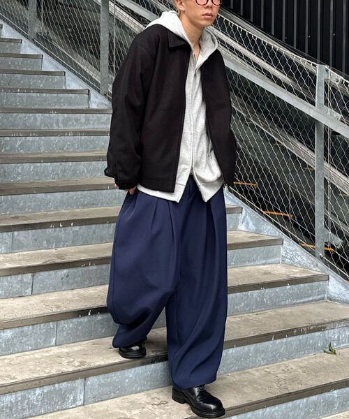 CIAOPANIC（チャオパニック）の「フェイクメルトンスウィングトップ（ブルゾン・レディース・ブラック/グリーン/ブラウン・MEDIUM/LARGE）」の7枚目の写真