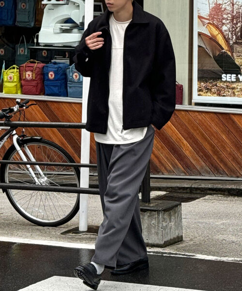 CIAOPANIC（チャオパニック）の「フェイクメルトンスウィングトップ（ブルゾン・レディース・ブラック/グリーン/ブラウン・MEDIUM/LARGE）」の11枚目の写真