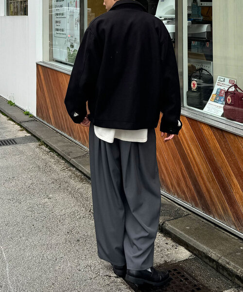 CIAOPANIC（チャオパニック）の「フェイクメルトンスウィングトップ（ブルゾン・レディース・ブラック/グリーン/ブラウン・MEDIUM/LARGE）」の13枚目の写真