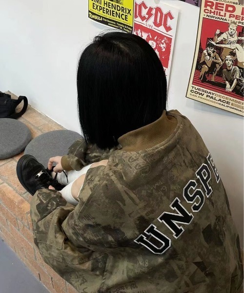 【セール】カモフラージュ ベースボール ビッグ ボンバー ジャケット(ミリタリージャケット)|DEVICE(デバイス) 【セール】カモフラージュ ベースボール ビッグ ボンバー ジャケット(ミリタリージャケット)|DEVICE(デバイス)