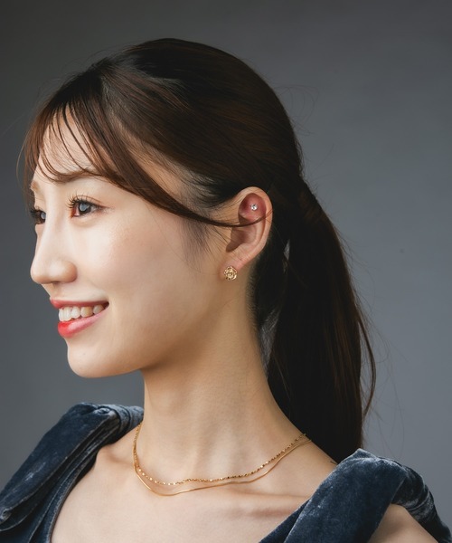 Os accessory(オズアクセサリー)の「Os -オズ- 【金属アレルギー対応】メタルローズピアス(ピアス(両耳用)・レディース・ゴールド/シルバー・ONE SIZE)」の17枚目の写真