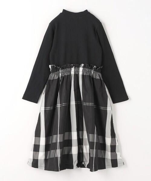 green label relaxing(グリーンレーベルリラクシング)の「TJ テレコ×チェックワンピース 100cm-130cm / キッズ(ワンピース・キッズ・ダークグレー/ブラック・110cm/100cm/120cm/130cm)」の11枚目の写真
