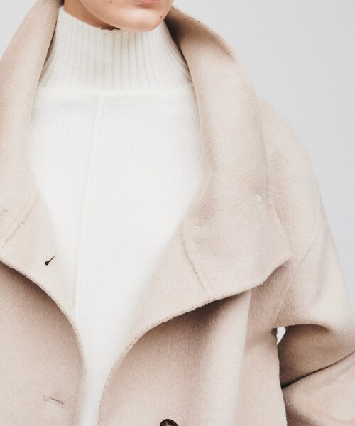 cloenc（クロエンス）の「◆ウール混リバーロングコート（その他アウター・レディース・ベージュ/チャコールグレー・02/01）」の8枚目の写真