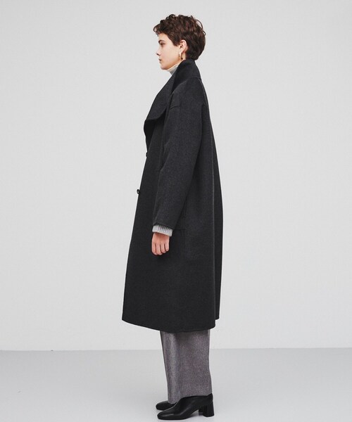 cloenc（クロエンス）の「◆ウール混リバーロングコート（その他アウター・レディース・ベージュ/チャコールグレー・02/01）」の11枚目の写真
