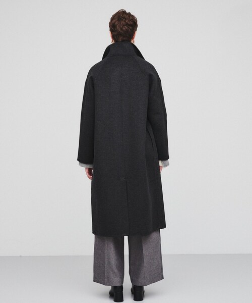 cloenc（クロエンス）の「◆ウール混リバーロングコート（その他アウター・レディース・ベージュ/チャコールグレー・02/01）」の12枚目の写真