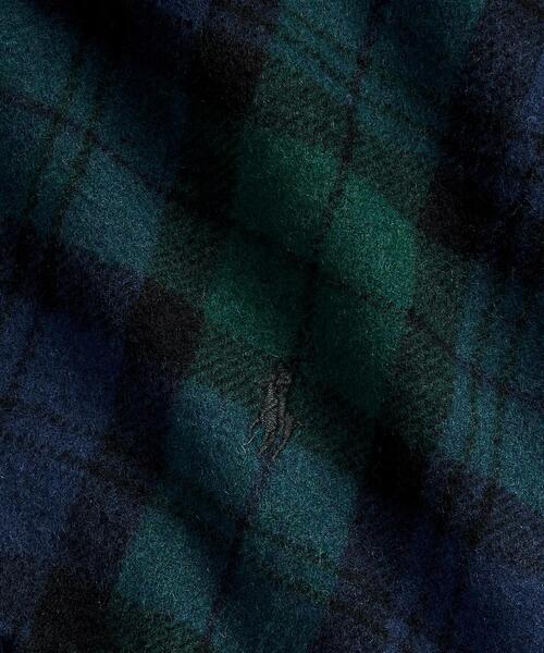 POLO RALPH LAUREN（ポロ ラルフ ローレン）の「チェック フリンジ ウール マフラー（マフラー・メンズ・ブラック系1・ONE）」の2枚目の写真