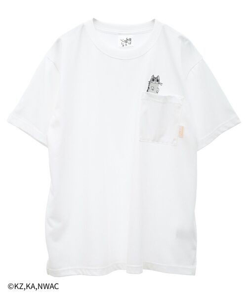 CRAFT STANDARD BOUTIQUE(クラフトスタンダードブティック)の「夜は猫といっしょ/PKT-TEE(Tシャツ/カットソー・レディース・オフホワイト/ベージュ/ネイビー・FREE)」の18枚目の写真