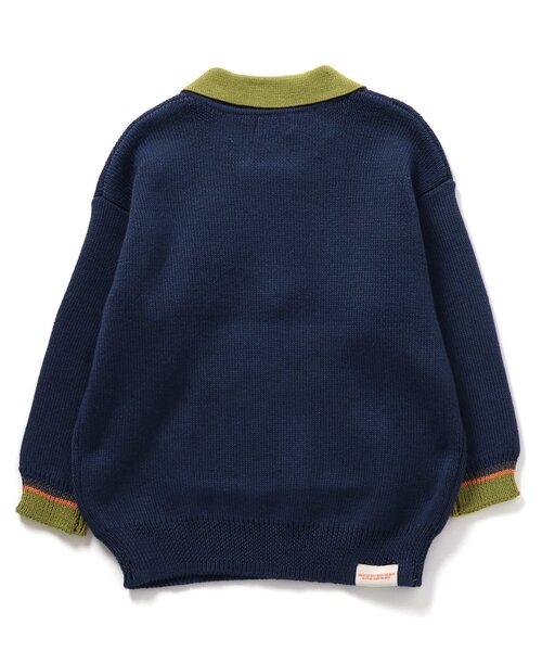 F.O.KIDS（エフオーキッズ）の「ハーフジップニットプルオーバー（ニット/セーター・キッズ・ブラウン/ミント/ネイビー・80/90/100/110/120/130/140）」の8枚目の写真