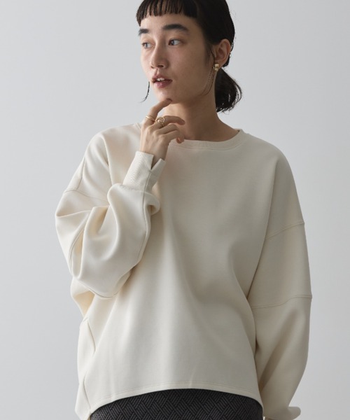 AMERICAN HOLIC(アメリカンホリック)の「袖タックコクーンポンチプルオーバー(Tシャツ/カットソー・レディース・パープル/モカ/ブラック/アイボリー・M/L)」の2枚目の写真