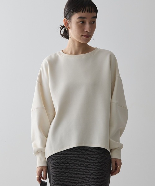 AMERICAN HOLIC(アメリカンホリック)の「袖タックコクーンポンチプルオーバー(Tシャツ/カットソー・レディース・パープル/モカ/ブラック/アイボリー・M/L)」の5枚目の写真