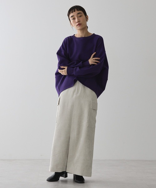 AMERICAN HOLIC(アメリカンホリック)の「袖タックコクーンポンチプルオーバー(Tシャツ/カットソー・レディース・パープル/モカ/ブラック/アイボリー・M/L)」の13枚目の写真