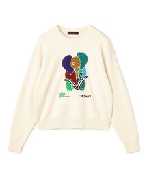 caban | CABaN コットンカシミヤ Elephantエンブロイダリークルーネックプルオーバー(ニット/セーター)