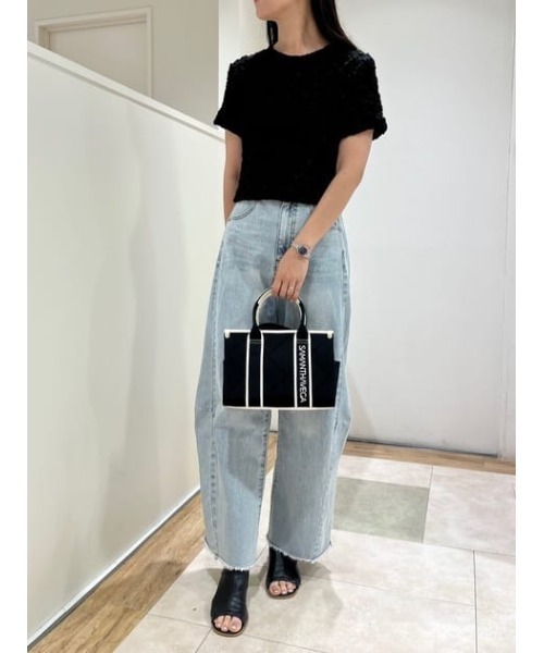 SAMANTHAVEGA(サマンサベガ)の「ロゴテープデニム風トート(小)(ハンドバッグ・レディース・ネイビー/ライトインディゴブルー/ホワイト/ブラック・FREE)」の13枚目の写真