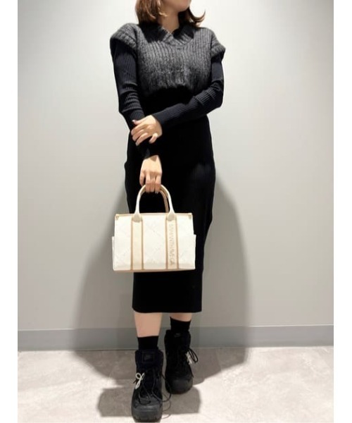 SAMANTHAVEGA(サマンサベガ)の「ロゴテープデニム風トート(小)(ハンドバッグ・レディース・ネイビー/ライトインディゴブルー/ホワイト/ブラック・FREE)」の14枚目の写真