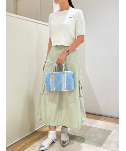 SAMANTHAVEGA(サマンサベガ)の「ロゴテープデニム風トート(小)(ハンドバッグ・レディース・ネイビー/ライトインディゴブルー/ホワイト/ブラック・FREE)」の21枚目の写真