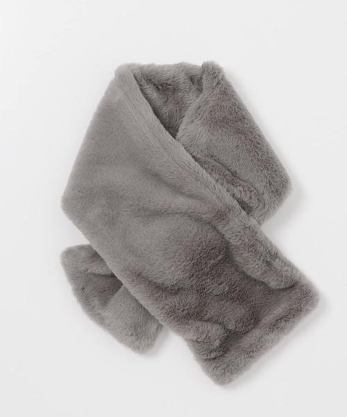URBAN RESEARCH DOORS（アーバンリサーチドアーズ）の「エコファーティペット（ストール/ショール・レディース・ホワイト系その他/ベージュ系その他/チャコールグレー・ONE）」の7枚目の写真