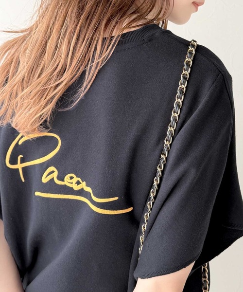 classicalelf(クラシカルエルフ)の「ゆるっとシルエットで、今っぽ抜け感スタイル。バック刺繍裏毛プルオーバー(Tシャツ/カットソー・レディース・杢グレー/アイボリー/チャコール/ネイビー/オートミール・LARGE/MEDIUM/SMALL/X-LARGE)」の5枚目の写真