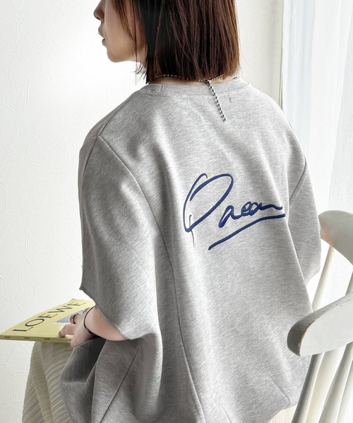 classicalelf(クラシカルエルフ)の「ゆるっとシルエットで、今っぽ抜け感スタイル。バック刺繍裏毛プルオーバー(Tシャツ/カットソー・レディース・杢グレー/アイボリー/チャコール/ネイビー/オートミール・LARGE/MEDIUM/SMALL/X-LARGE)」の13枚目の写真