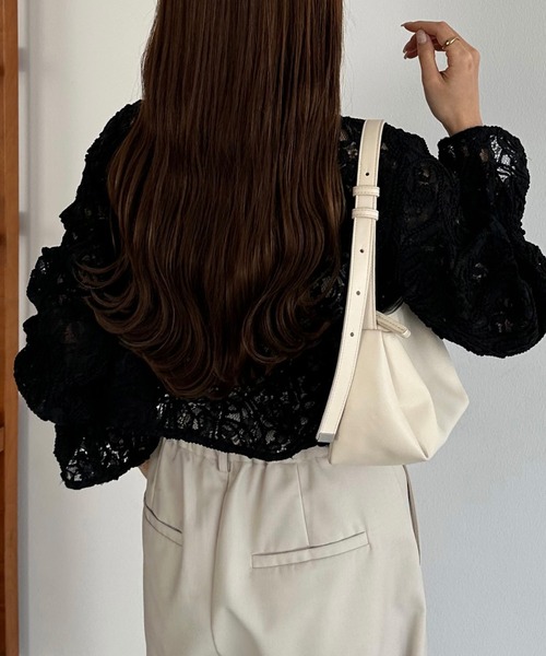 callautia（カラウティア）の「前後2wayシアーレースブラウス（シャツ/ブラウス・レディース・ブラック/アイボリー・SMALL/LARGE/MEDIUM）」の15枚目の写真