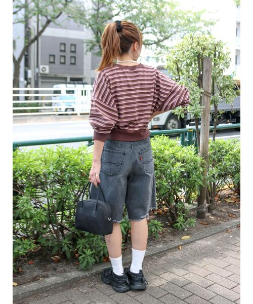 Ungrid(アングリッド)の「ショートボーダーロングスリーブTee(Tシャツ/カットソー・レディース・ブラウン/イエロー/オフホワイト・FREE)」の19枚目の写真