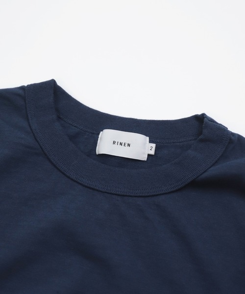 RINEN（リネン）の「[RINEN ] オーガニック天竺 クルーネック（Tシャツ/カットソー・メンズ・ネイビー/ホワイト・2/3）」の16枚目の写真