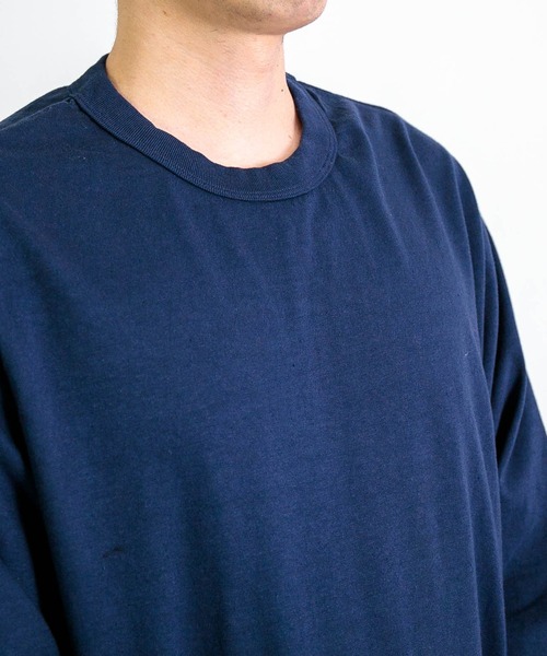 RINEN（リネン）の「[RINEN ] オーガニック天竺 クルーネック（Tシャツ/カットソー・メンズ・ネイビー/ホワイト・2/3）」の12枚目の写真