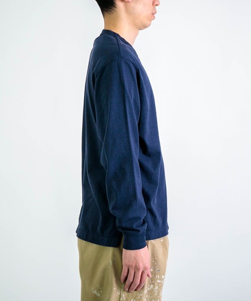 RINEN（リネン）の「[RINEN ] オーガニック天竺 クルーネック（Tシャツ/カットソー・メンズ・ネイビー/ホワイト・2/3）」の11枚目の写真