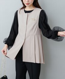 natural couture | セレモニー対応可 / ツイルタックベスト(その他アウター)