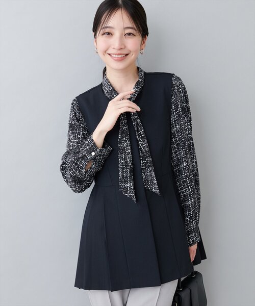 セレモニー対応可 / ツイルタックベスト（その他アウター）｜natural couture（ナチュラルクチュール）