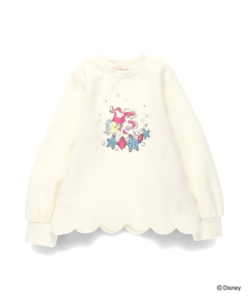 BRANSHES(ブランシェス)の「【DisneyCollection/ディズニーコレクション】裏起毛裾スカラップトレーナー(スウェット・キッズ・ピンク/アイボリー/ブルー・130/110/120/100/90)」の2枚目の写真